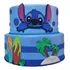 Bolo Fake Festa Lilo Stitch Azul
