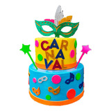 Bolo Fake Tema Carnaval
