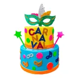 Bolo Fake Tema Carnaval