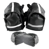 Bolsa Alforge Baslu Bau Lateral 60l Para Moto Honda Nxr 160 Bros Cor Preto