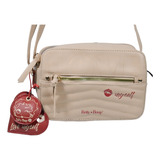 Bolsa Betty Boop Transversal Pequena Com Chaveiro Bp2285 Cor Bege