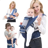 Bolsa Canguru Ergonômico Bebê Azul Mamãe 12 Posições Aiebao