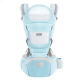 Bolsa Canguru Ergonômico Bebê Mãe Premium 12 Posições 3 Em 1 Cor Azul