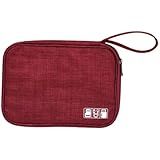 Bolsa Case Organizadora De Cabos Acessórios Eletrônico Fio Estojo Bag (vermelho)