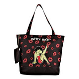  Bolsa De Compras De Poliéster Betty Boop Com Porta-moedas,