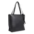 Bolsa De Ombro Grande Feminina Trabalho Passeio Linda Couro Cor Preto Desenho Do Tecido Liso