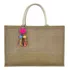 Bolsa De Praia Feminina Palha Com Zíper Chaveiro Ipermeável