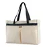 Bolsa De Praia Tela 100  Pvc 31x46x14cm Bolsa Para Piscina Cor Creme Correia De Ombro Preto The Gift bolsas