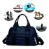 Bolsa Feminina Blogueira Esportiva Fitness Academia Chaveiro Cor Azul Desenho Do Tecido Liso