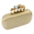 Bolsa Feminina Caveira Soco Ingles De Mao/transversal Cor Dourado
