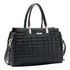 Bolsa Feminina Chenson De Mão Transversal Trabalho Executiva Acambamento Dos Ferragens Dourado Cor Preto Correia De Ombro Preto Desenho Do Tecido Lisa