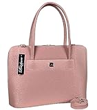 Bolsa Feminina Notebook Pasta Maleta Fashion Elegante Executiva Tablet Cor:rose-riscadinho