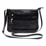 Bolsa Feminina Preta Transversal