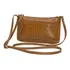 Bolsa Feminina Transversal Pequena Em Couro Legitimo Cor Caramelo Marrom Claro