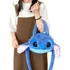 Bolsa Grande Feminina Lilo Stitch Peluda Fofa C/ziper E Alça Acambamento Dos Ferragens N/a Cor Azul Correia De Ombro Azul
