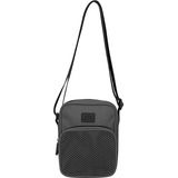 Bolsa Masculina E Feminina Shoulder Bag Olympikus Super Nova Cor Cinza preto Desenho Do Tecido Liso