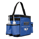 Bolsa Massagista Futebol Profissional Hejo Média Preta Cor Azul claro