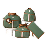 Bolsa Maternidade Mochila Safári Menino Menina 4 Cor Verde escuro