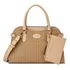 Bolsa Média Tiracolo Alça Dupla Marrom Café Monograma Guess