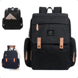 Bolsa Mochila Maternidade The Land Luxury Preta Térmica Multifuncional