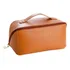 Bolsa Necessaire Grande Espaçosa Maquiagem Viagem Portátil Cor Caramelo