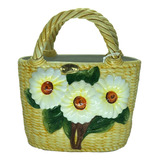 Bolsa Oval Ceramiche D'arte F.l. Orgia Raffaello Margaridas 