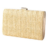 Bolsa Palha Clutch Sintetica