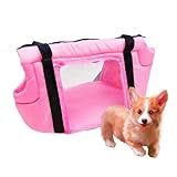 Bolsa Para Transporte De Animais 40cm Pets Cães E Gatos Acolchoado De Pequeno Porte Até 6 7 Kg Coelhos E Porquinho Da Índia Nas Cores Preta E Rosa  Rosa 