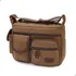 Bolsa Pasta Tiracolo Lona Reforçada Masculino Feminino Bege