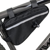 Bolsa Quadro Triangular Bike Impermeável Refletivo Artmania Cor Preto