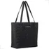 Bolsa Sacola Feminina Grande Alça De Ombro Trabalho Bordada Acambamento Dos Ferragens Ouro Cor Preto Desenho Do Tecido Liso