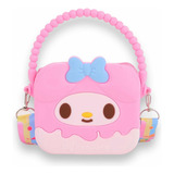Bolsa Silicone Quadrada Turma Hello Kitty My Melody Sanrio