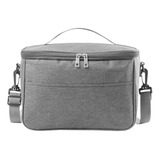 Bolsa Térmica Fitness Feminina Masculina Marmita Lancheira Bolsa Com Alça Frasqueira Academia Treino Dieta Multifuncional Resistente Top Estliny Cor Cinza