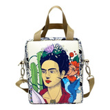 Bolsa Térmica Frida Kahlo Bege Cor Marrom