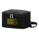 Bolsa Térmica Multiuso Selada Super Mamãe Cor Preta