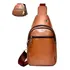 Bolsa Tiracolo Masculina Pochete Transversal Couro Ombro Top Cor Marrom