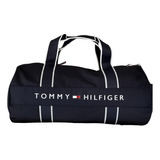 Bolsa Tommy Hilfiger Duffle Large Grande Logo Bordado Viagem Cor Azul