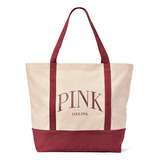 Bolsa Tote Canvas Pink