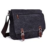 Bolsa Transversal Carteiro Pasta Para Notebook Resistente Impermeável Grande Capacidade Para Trabalho Viagem E Uso Diário Compartimentos Organizadores Alça Ajustável Unissex   ZAFIN  Preto 