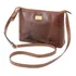 Bolsa Transversal Feminina Couro Legítimo Zíper Mariart 2190 Croco Havana