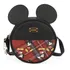 Bolsa Transversal Mickey Orelhas Disney Xadrez - Luxcel Cor Vermelho