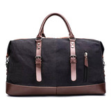 Bolsa Viagem Lona Couro