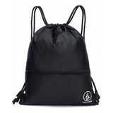 Bolsa Volcom Academia Dobravel Impermeavel Caminhada Bike Cor Preto Lisa