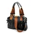 Bolsas Femininas De Couro Legitimo Macio Alta Qualidade Saco Acambamento Dos Ferragens Ouro Cor Bolsa Couro Preta Com Caramelo Cor Da Correia De Ombro Chocolate Desenho Do Tecido Liso