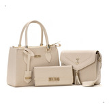 Bolsas Femininas Transversal E Pequena Tiracolo Com Carteira Cor Creme