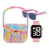 Bolsinha Infantil Kids Pop It Menina Óculos Sol Relógio Led