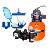 Bomba 1 4cv C  Filtro F300 Nautilus   Kit Limpeza Piscinas