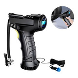 Bomba Compressor De Ar Encher Pneu Automático Portátil Carro Cor Preto 12v