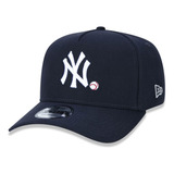 Boné 9forty A-frame Aba Curva Ajustável Mlb New York Yankees Basic Vermelho Escuro