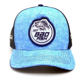 Bone Chapeu Aba Curva Bad Fish Sport Pesca Bordado Camuflado